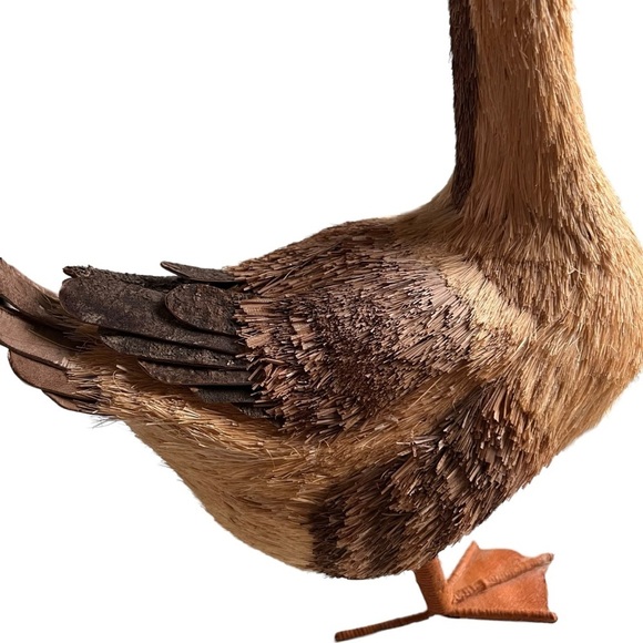Duck-Goose Figure, Lifelike Natural Bristle & Feather Lightweight 13 “ Tall - Picture 3 of 8